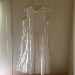 J. Crew White Sleeveless Dress